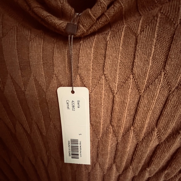 Spanner Sweater with a One-Piece Stand Cable Knit Light Brown Pullover Size S - Picture 4 of 8